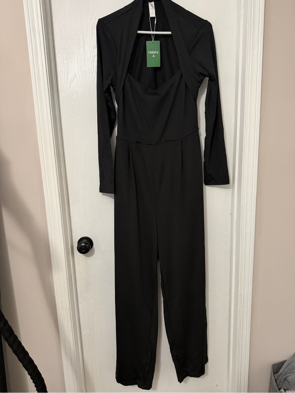 Black Long-Sleeve Jumpsuit